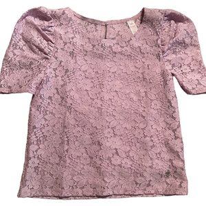 Hardly used Justice laced purple blouse size 12